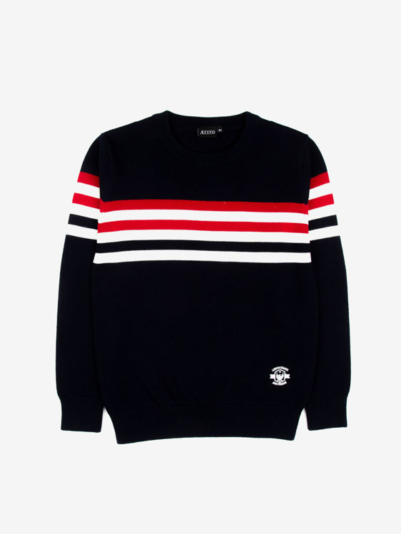 Picture of BJ004 BOYS SWEATSHIRT 100% HIGH QUALIY COTTON RED/NAVY